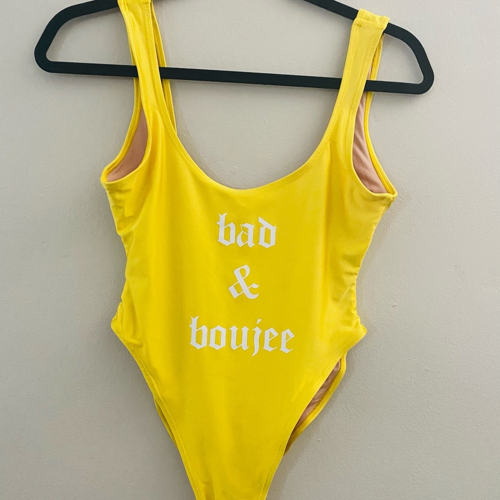 Ravesuit Yellow Custom One Piece Swimsuit